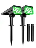 2PCS Solar Power Light Adjustable Light Temperature Solar Garden Light outdoor IP65 Solar Lamp Super Bright Solar Spotlight