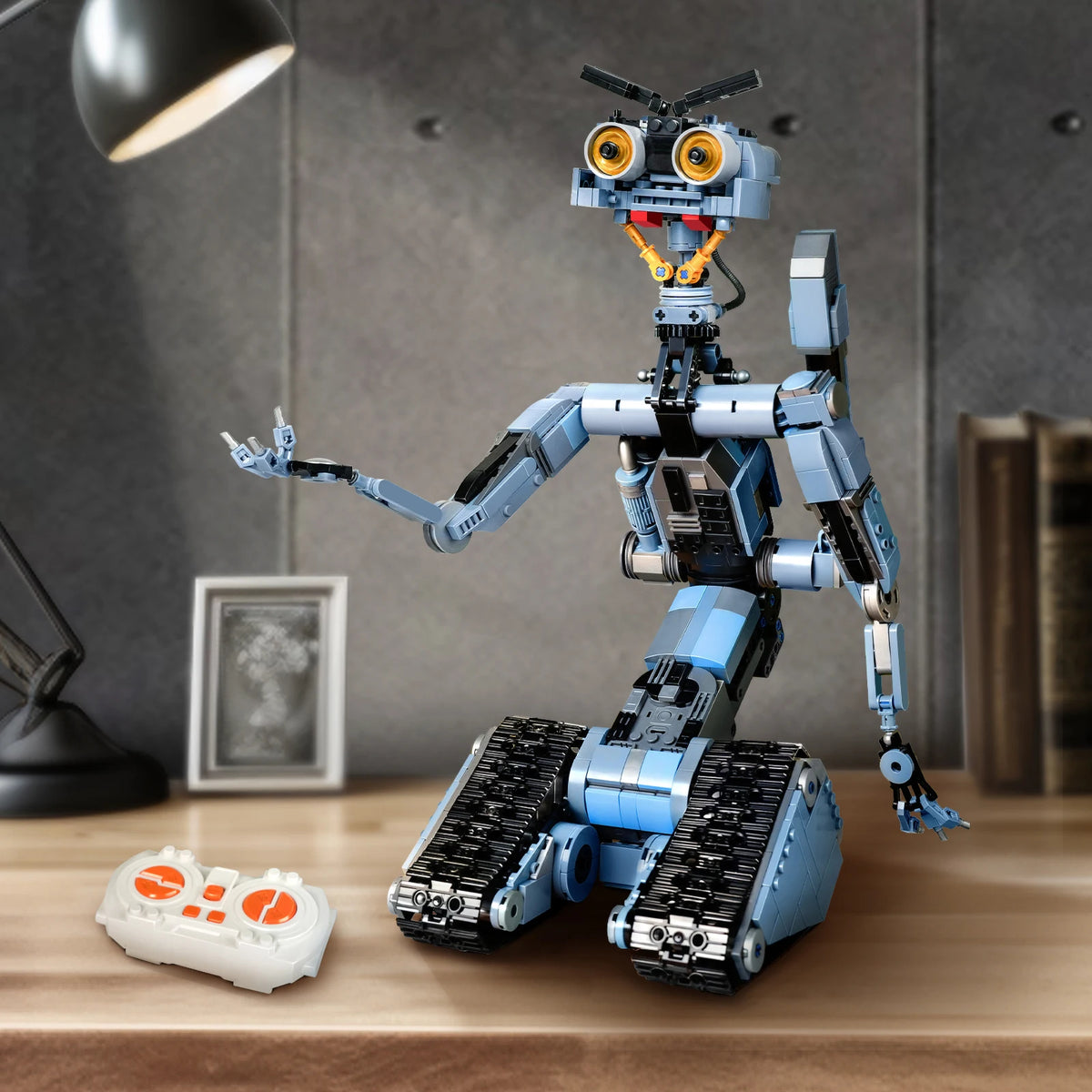 Johnny 5 Robot Building Blocks Set with Remote Control - Rechargeable,Boys and Girls Gift for Halloween & Chirstmas
