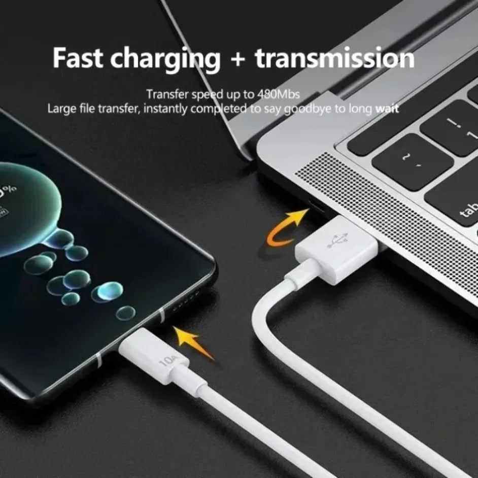 Type C Fast Charging Cable type-C Data Sync Charger Cord for Samsung Xiaomi Huawei Android Phone 1m 2m Durable Charging Wire