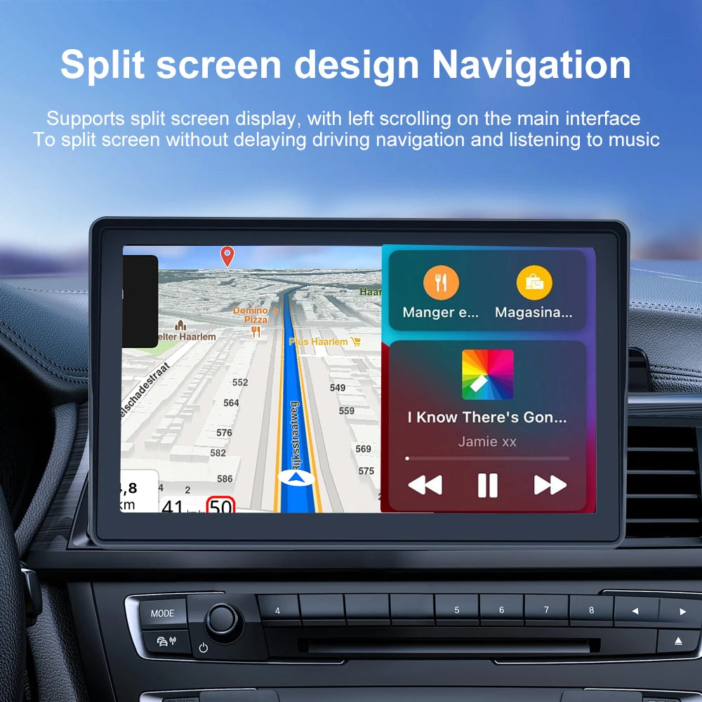 2-in-1 Wireless CarPlay Adapter for iPhone and Android Auto USB Adapter 5.8GHz WiFi automatic connection wired to wireless
