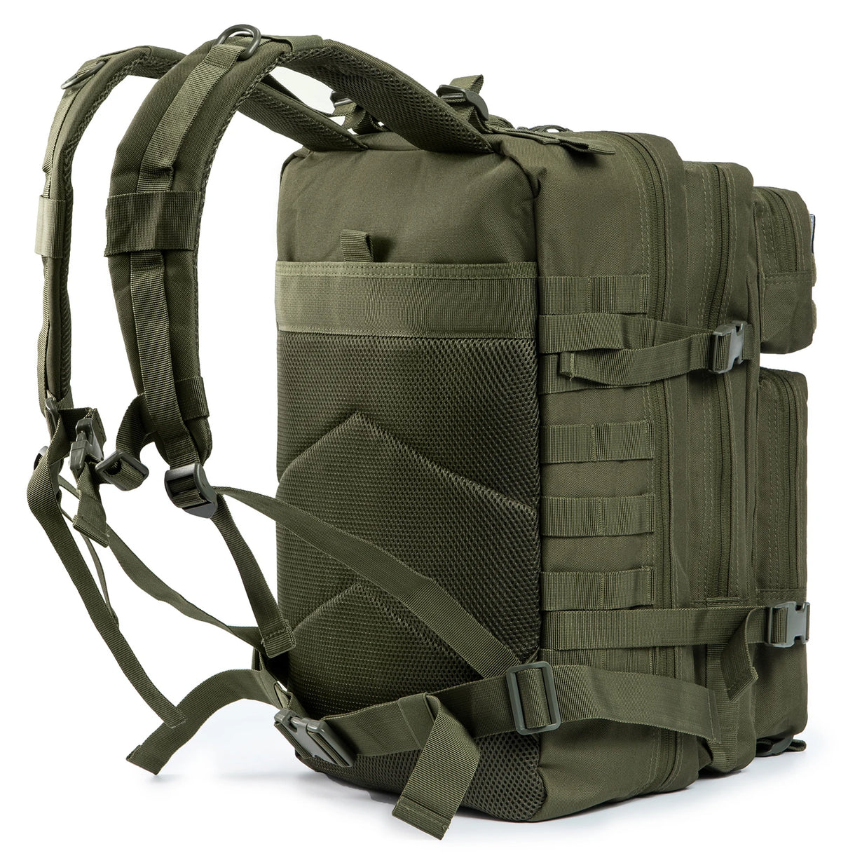 45L Tactical Travel Backpack Molle Storage Bag Large Capacity Multi Pocket Wear Resistant Camping Hiking Trekking Rucksack Durable Outdoor Mountain Climbing Daypack For Men Women Travellers Bushcraft Wilderness Trip Daily Com