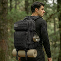45L Tactical Travel Backpack Molle Storage Bag Large Capacity Multi Pocket Wear Resistant Camping Hiking Trekking Rucksack Durable Outdoor Mountain Climbing Daypack For Men Women Travellers Bushcraft Wilderness Trip Daily Com