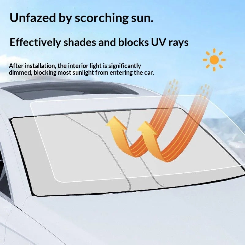 Car sunshade Car Windshield Sun Shade Cover Foldable Front Window Sun Visor Blocks UV Refletive Car Parasol Sunshade Protector C