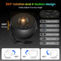 Upgrade Galaxy Projector Pro, Lomoo 13 in 1 HD Planetarium Star The Milky Way Projector for Bedroom, 360 Rotating Star Light wit