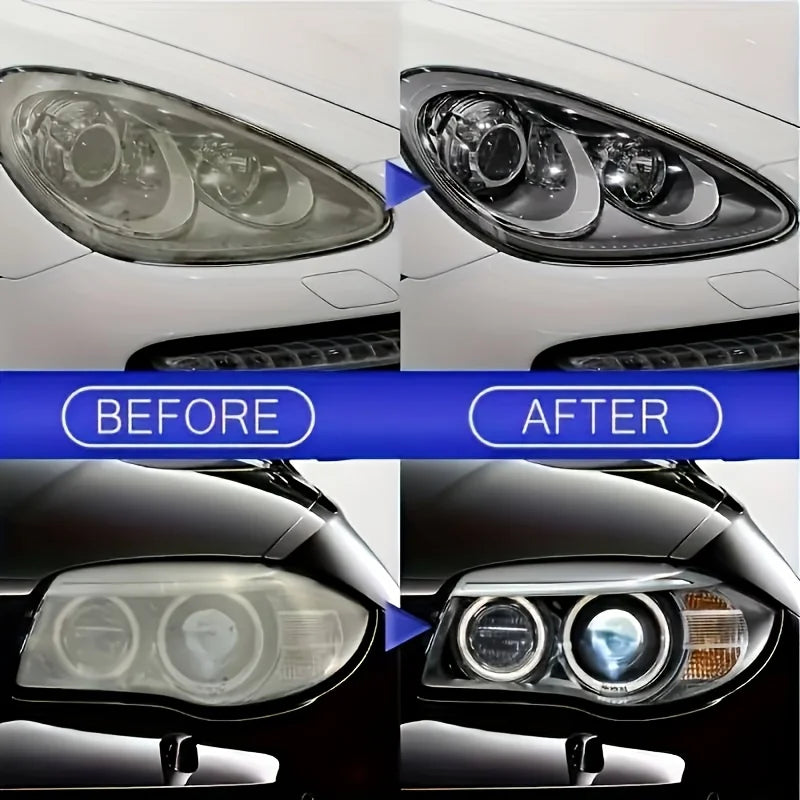 100ml Ceramic Headlight Restoration Spray, Premium Car Headlight Repair Tool - Removes Yellowing and Oxidation, Restores Clarity