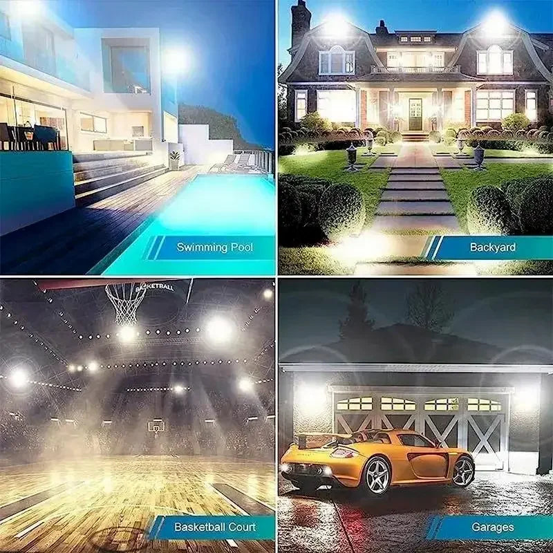 400W Led Solar Light High bright 2 Head Flood Light Waterproof Outdoor Garden wall light with Aluminum solar panel For garden